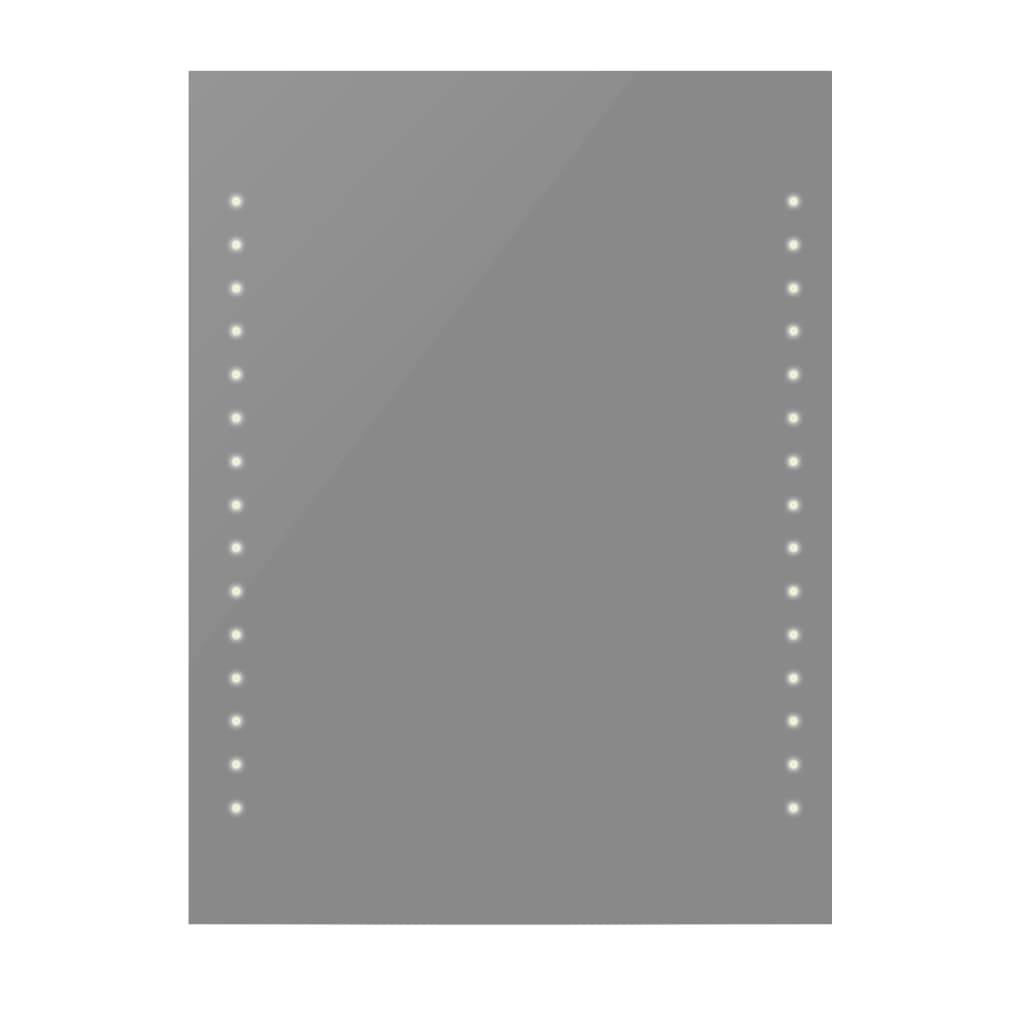 vidaXL Badspiegel 60x80 cm mit LED-Leuchten