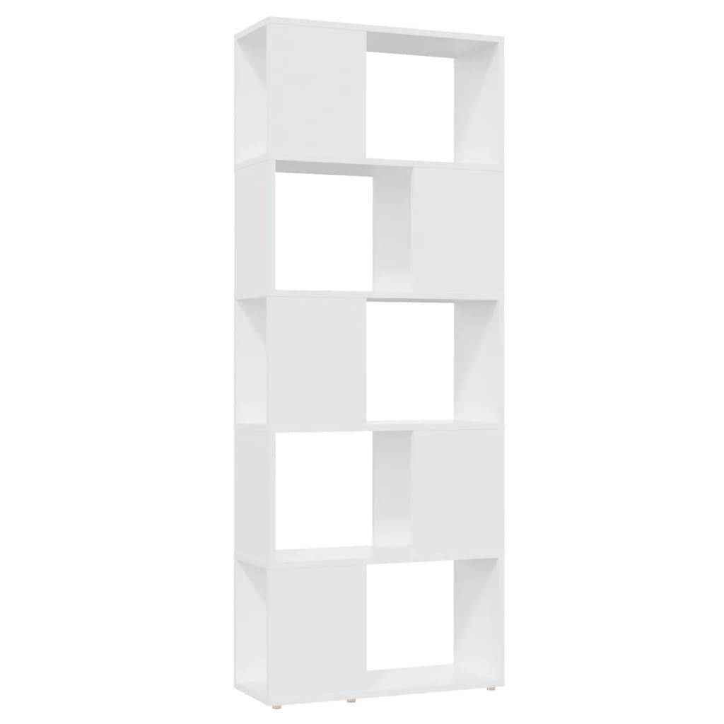 vidaXL Bücherregal Raumteiler Weiß 60x24x155 Holzwerkstoff