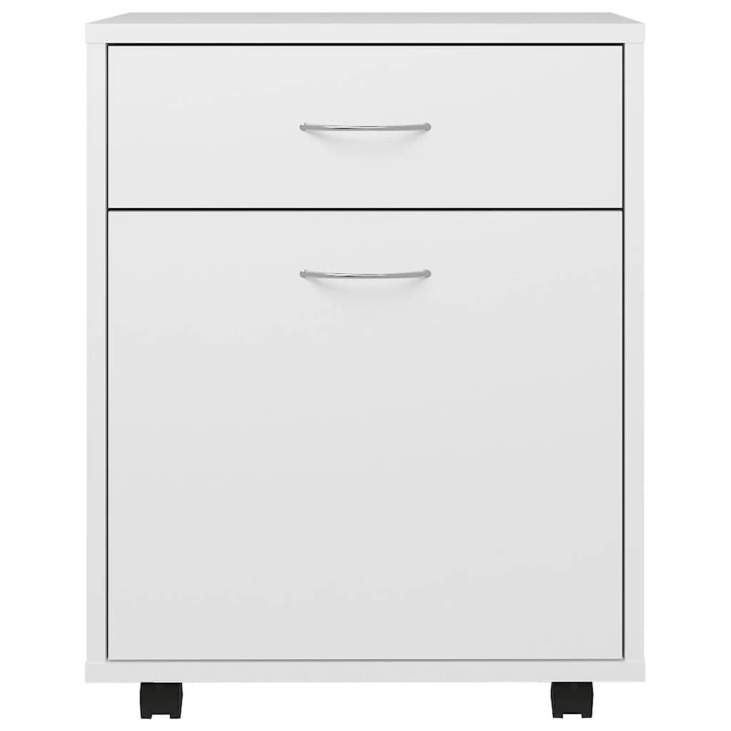 vidaXL Rollschrank Weiß 45x38x54 cm Holzwerkstoff