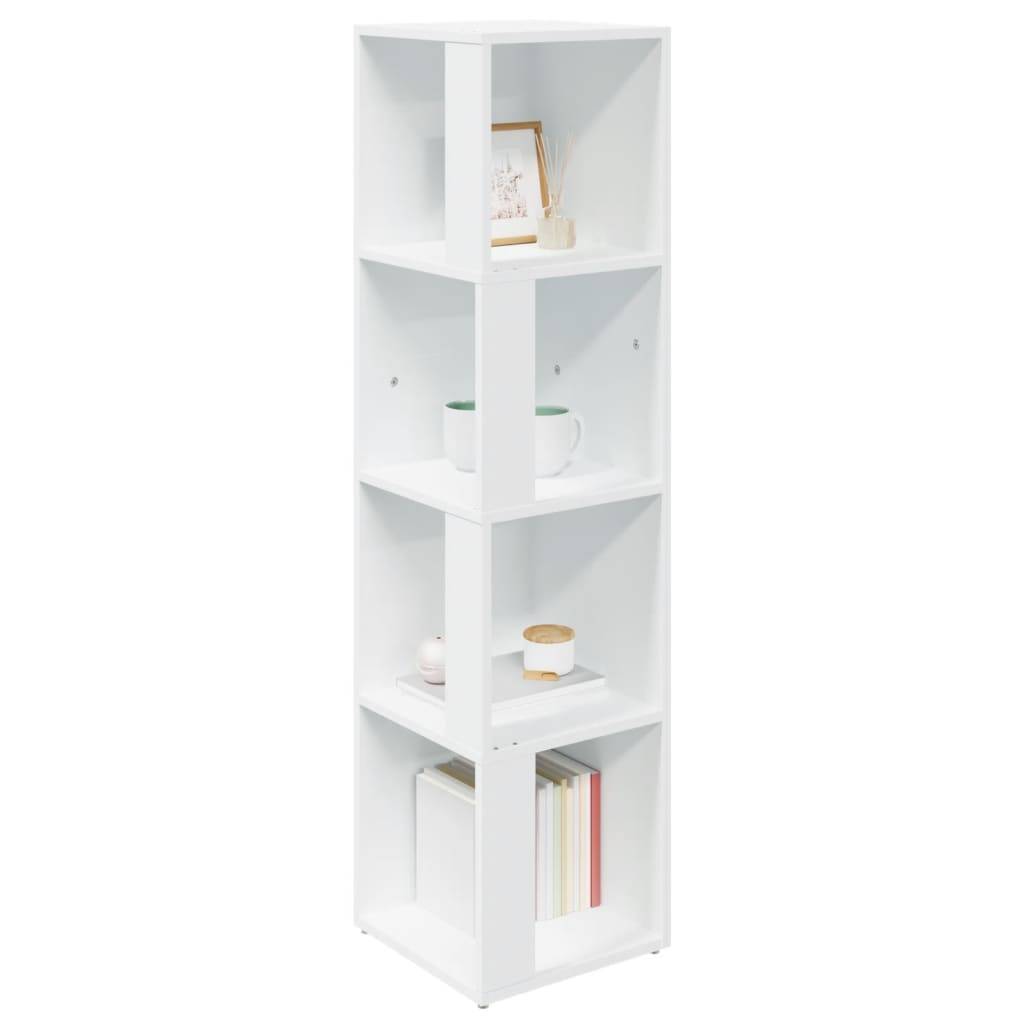 vidaXL Eckregal Weiß 33x33x132 cm Holzwerkstoff