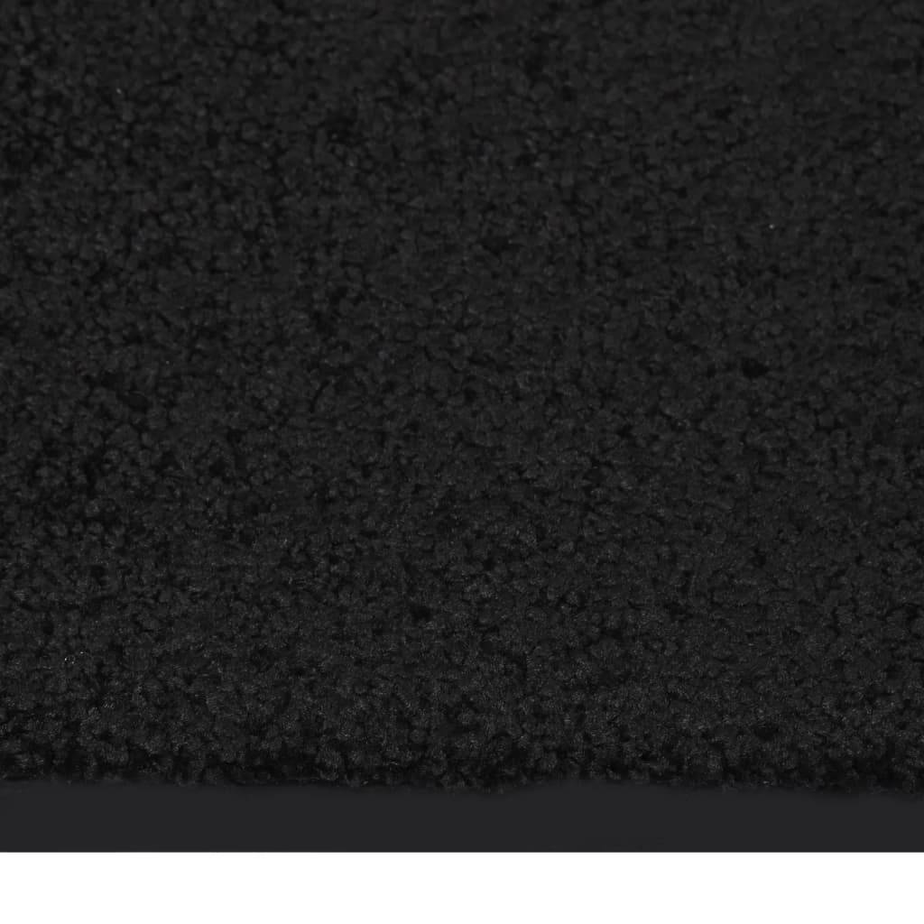 vidaXL Fußmatte 60x80 cm Schwarz