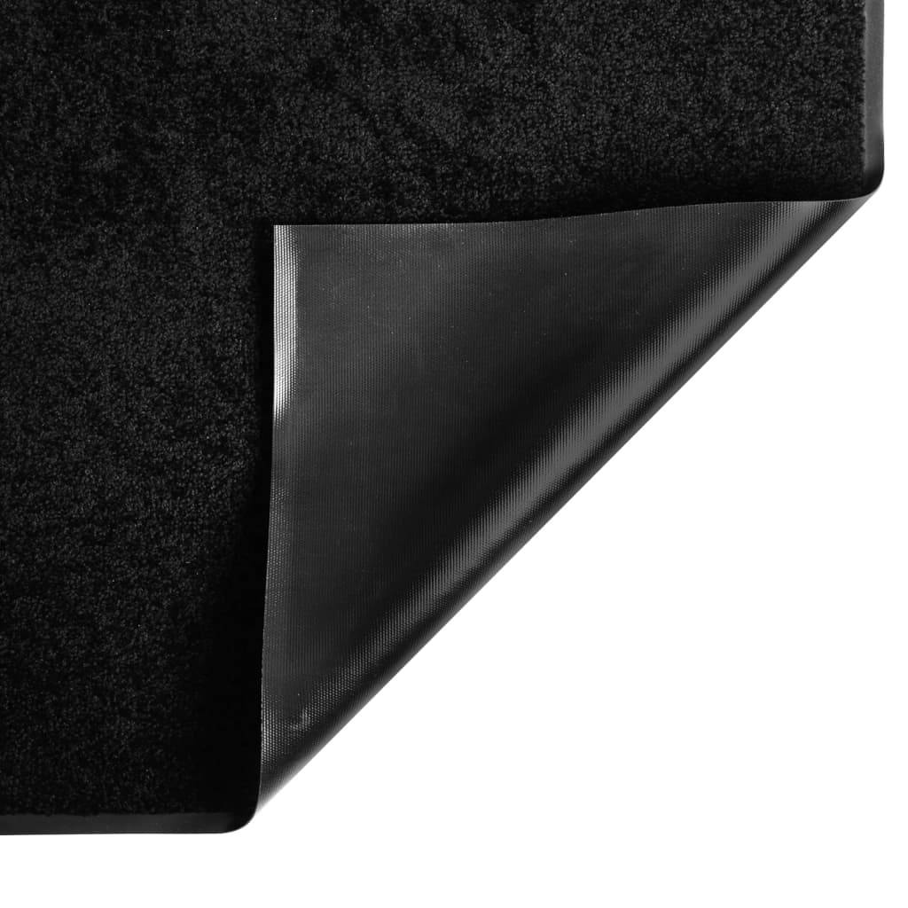 vidaXL Fußmatte 60x80 cm Schwarz
