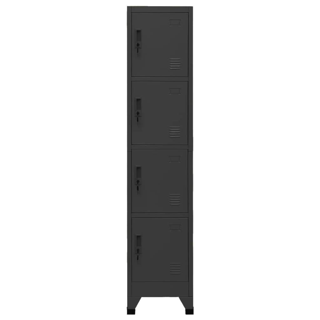 vidaXL Schließfachschrank Anthrazit 38x45x180 cm Stahl