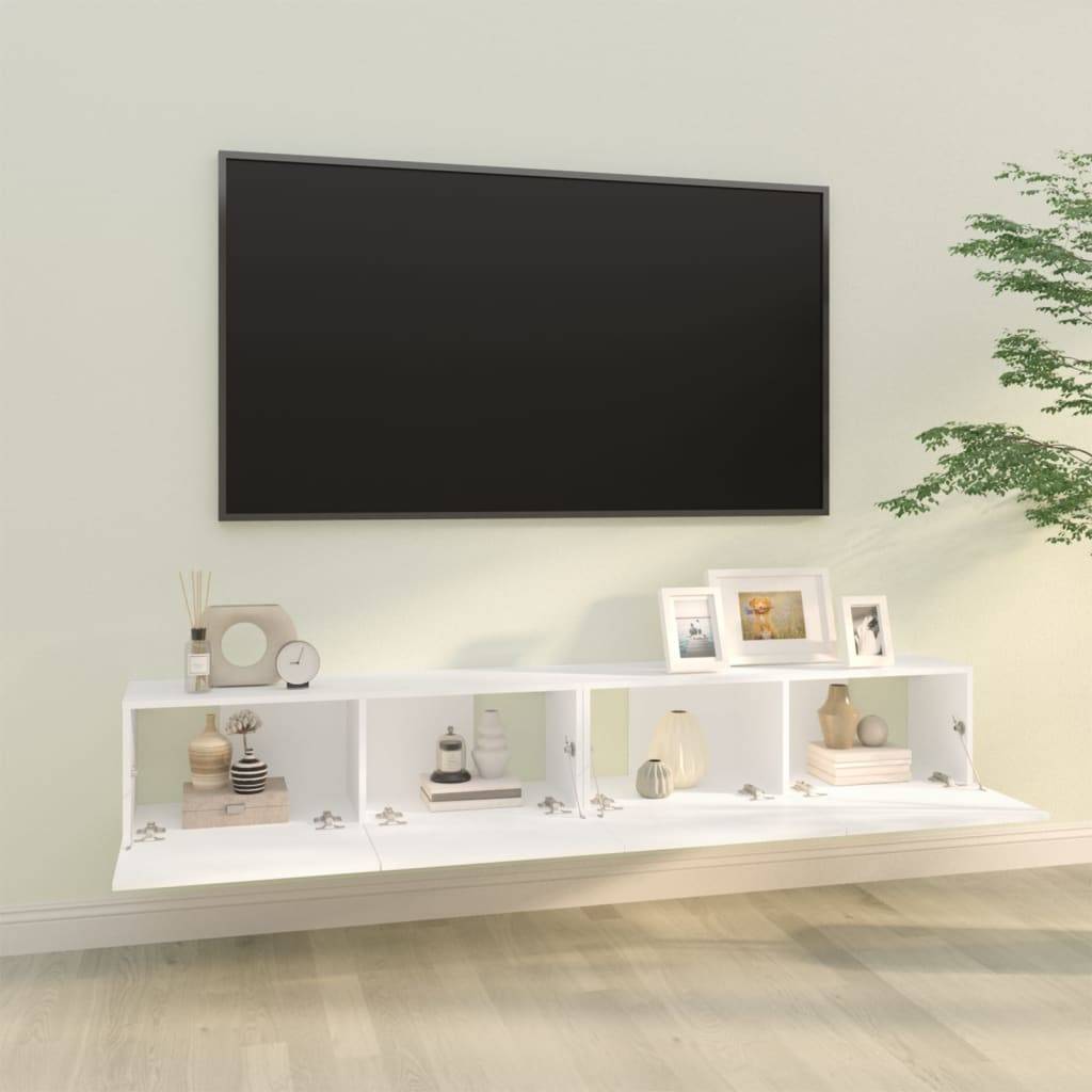 vidaXL TV-Wandschränke 2 Stk. Weiß 100x30x30 cm Holzwerkstoff