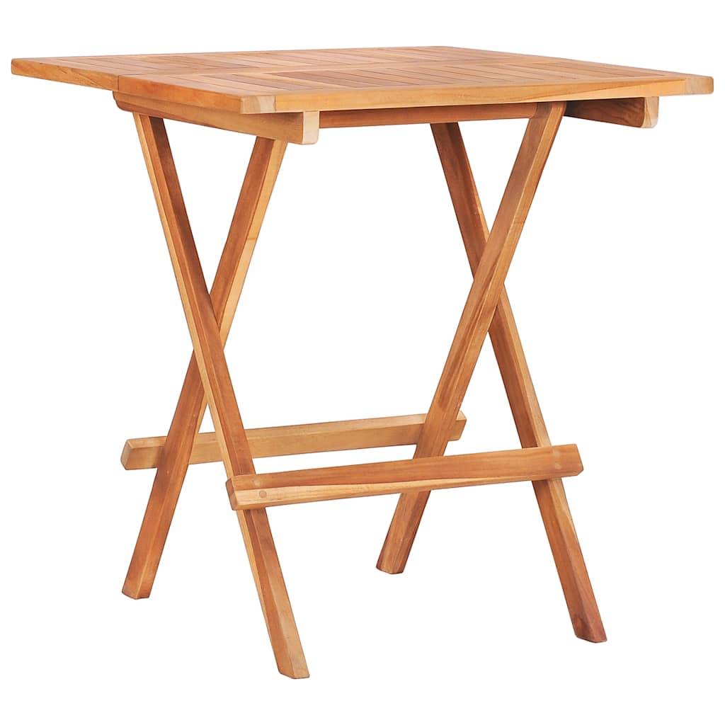 vidaXL 3-tlg. Bistroset mit Beigen Kissen Massivholz Teak