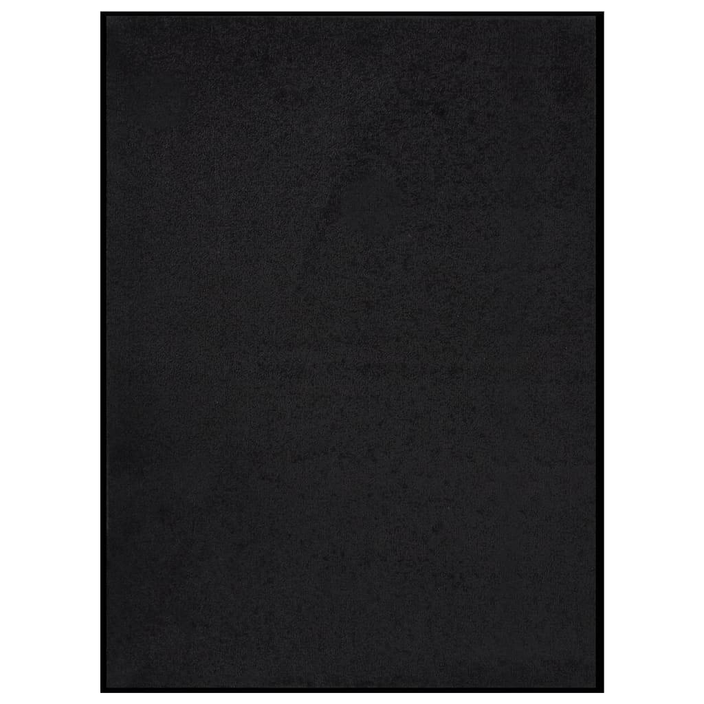 vidaXL Fußmatte 60x80 cm Schwarz