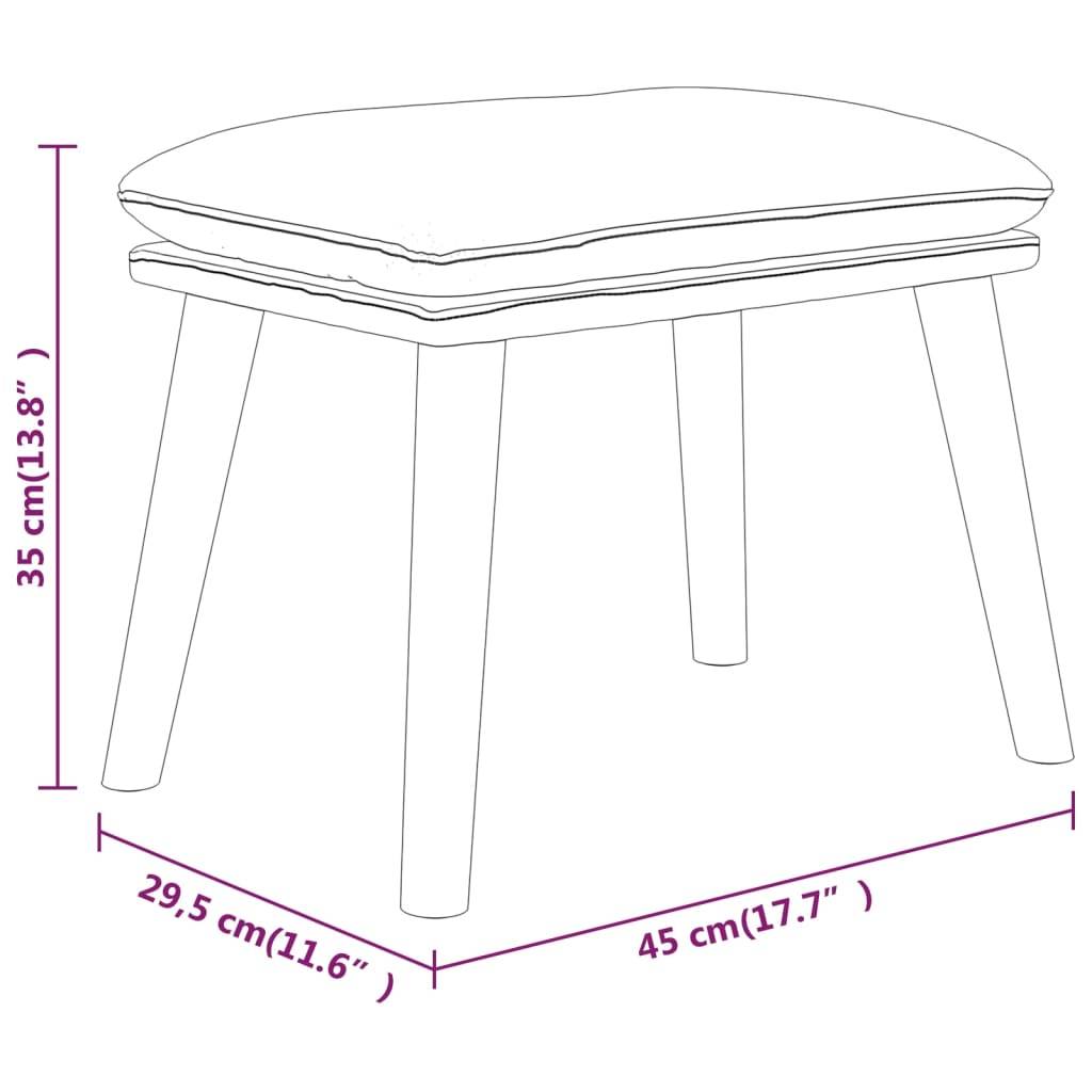 vidaXL Fußhocker Blau 45x29,5x35 cm Stoff