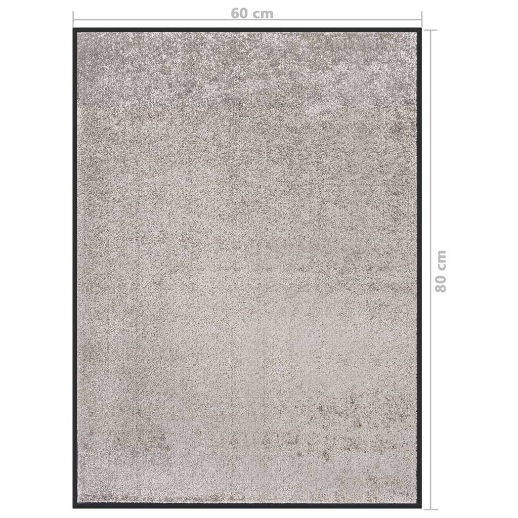 vidaXL Fußmatte Grau 60x80 cm