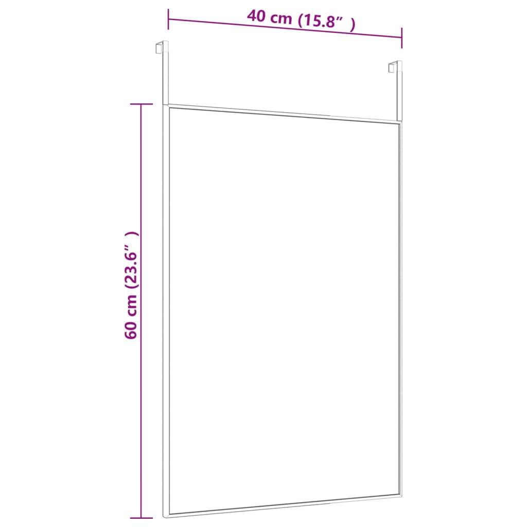 vidaXL Türspiegel Schwarz 40x60 cm Glas und Aluminium