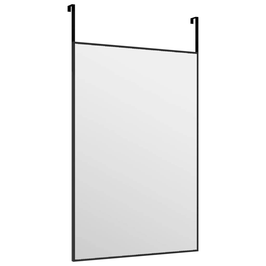 vidaXL Türspiegel Schwarz 40x60 cm Glas und Aluminium