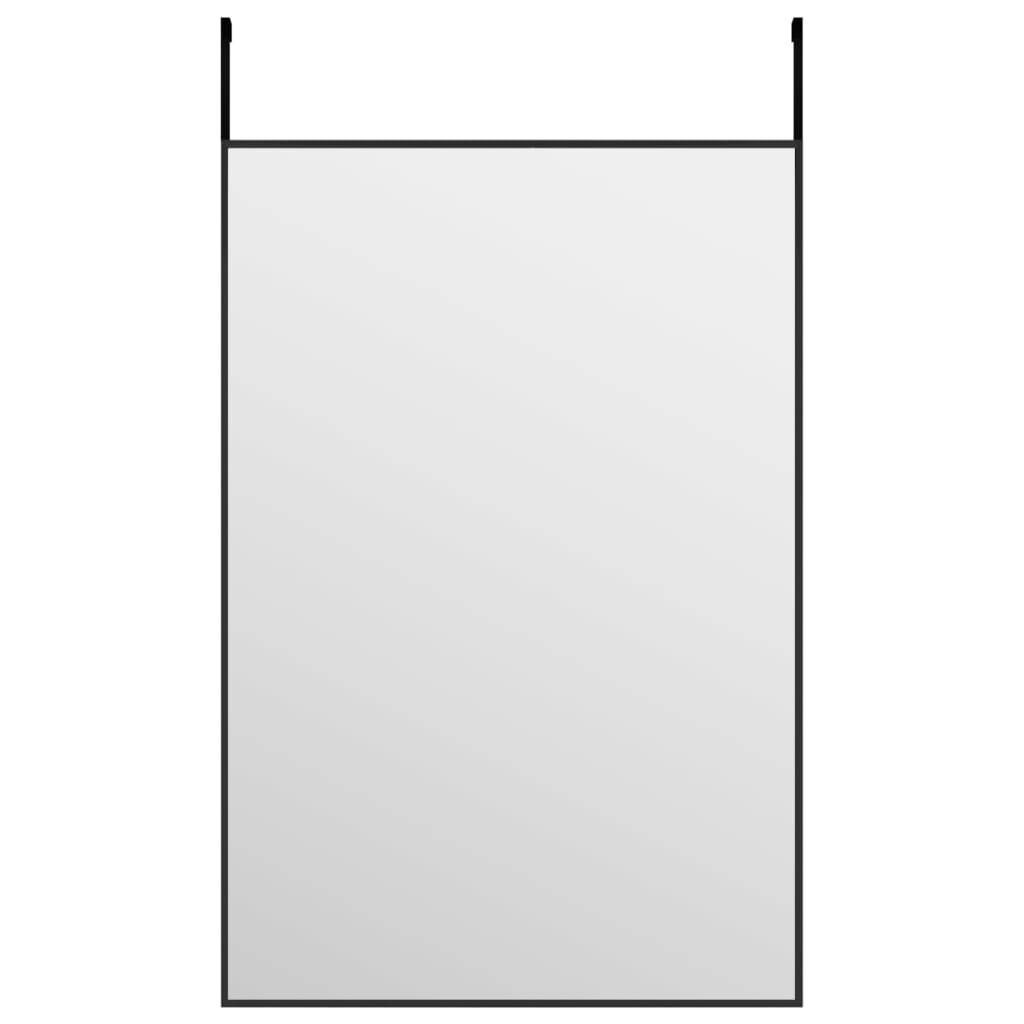 vidaXL Türspiegel Schwarz 40x60 cm Glas und Aluminium