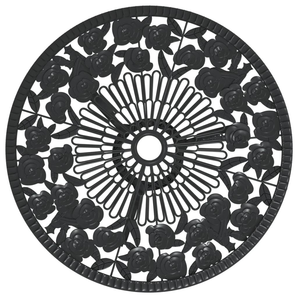 vidaXL 3-tlg. Bistro-Set Aluminiumguss Schwarz