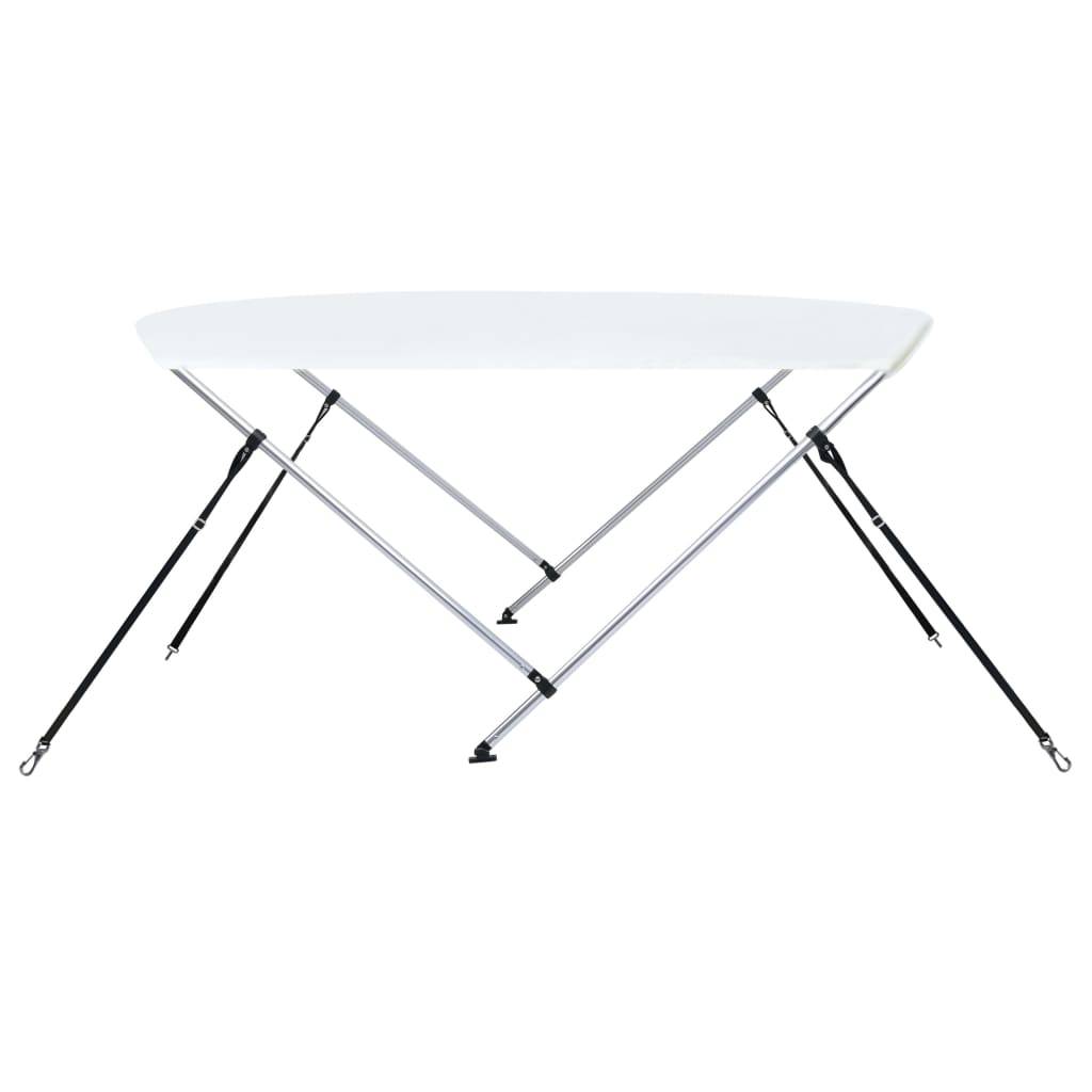 vidaXL 2-Bow Bimini Top Weiß 180x150x110 cm