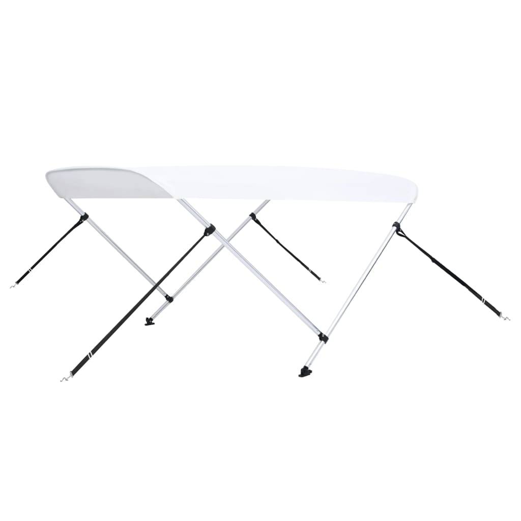 vidaXL 2-Bow Bimini Top Weiß 180x150x110 cm