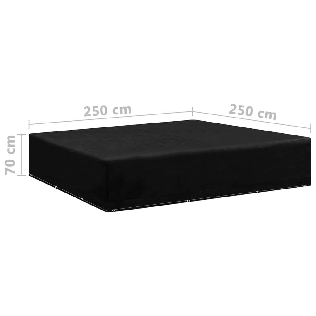 vidaXL Gartenmöbel-Abdeckungen 2 Stk. 12 Ösen 250x250x70 cm