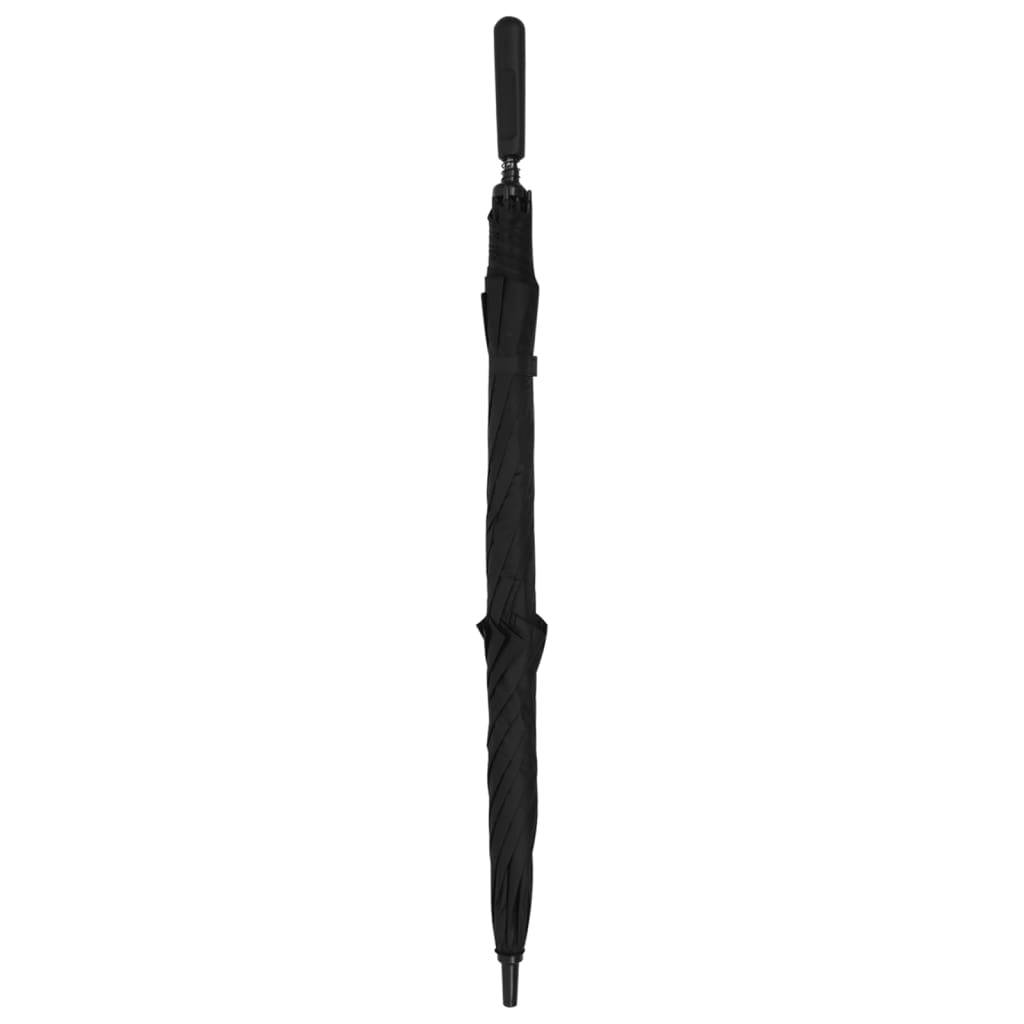 vidaXL Regenschirm Schwarz 130 cm