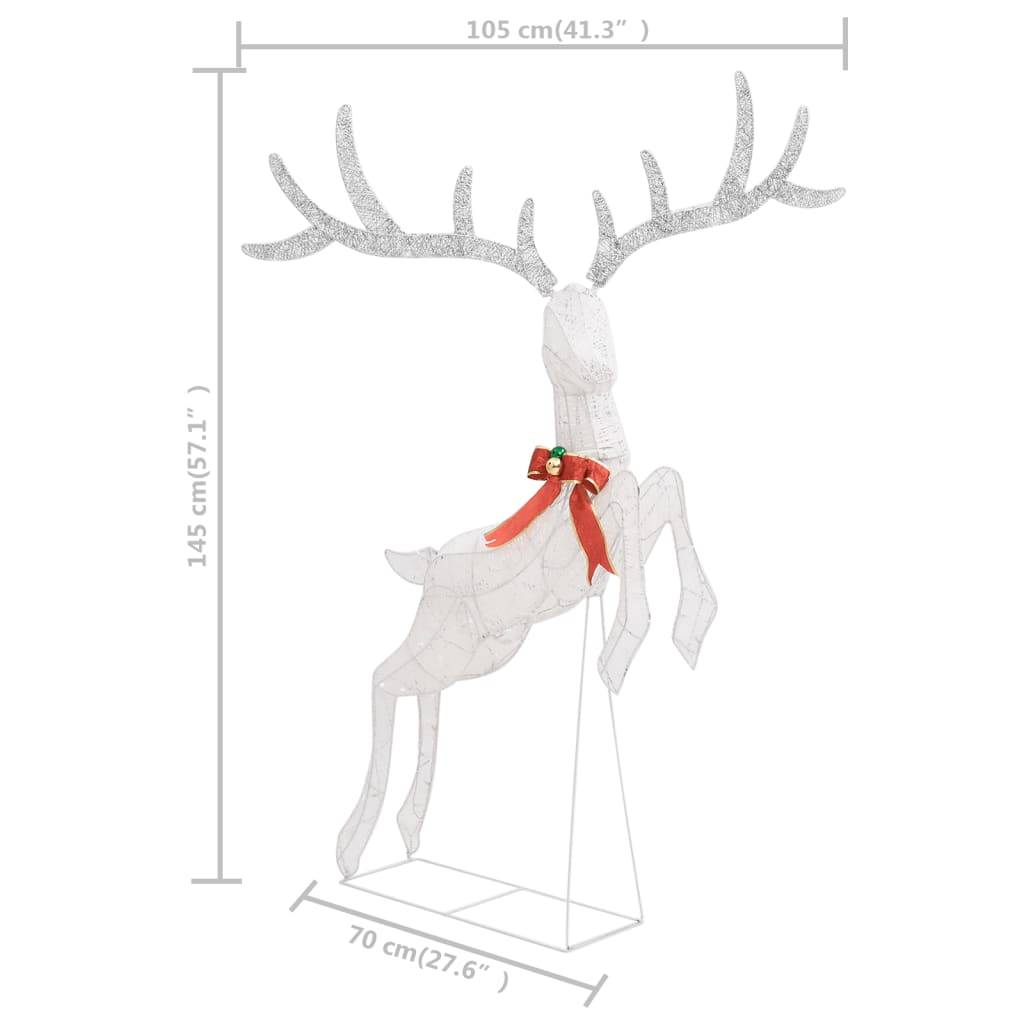 vidaXL LED-Rentier Fliegend Weihnachtsdeko 120 LEDs Weiß Kaltweiß