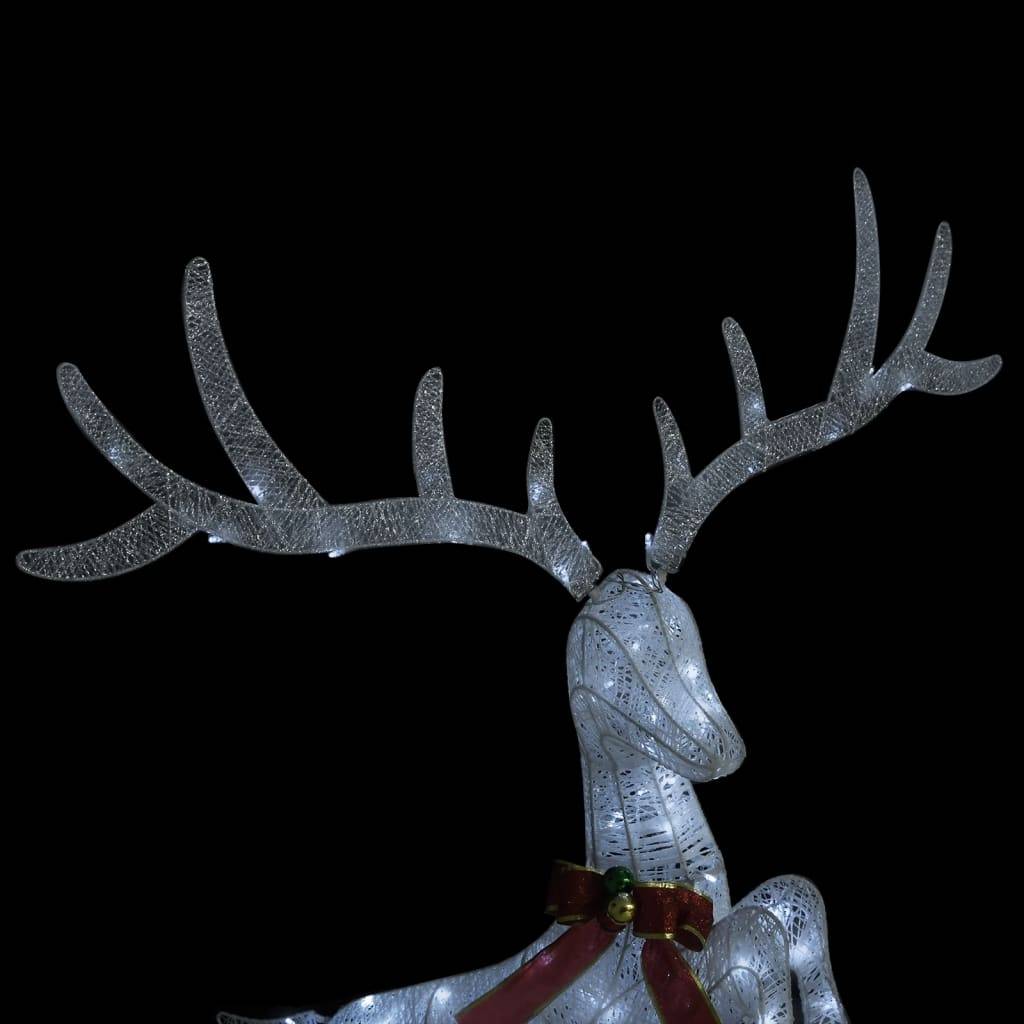vidaXL LED-Rentier Fliegend Weihnachtsdeko 120 LEDs Weiß Kaltweiß