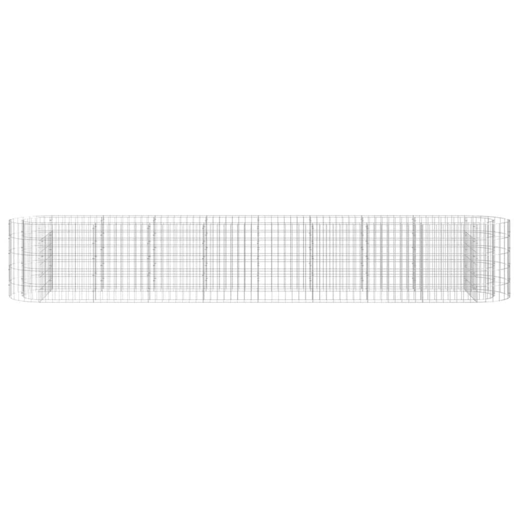 vidaXL Gabionen-Hochbeet Verzinktes Eisen 330x50x50 cm