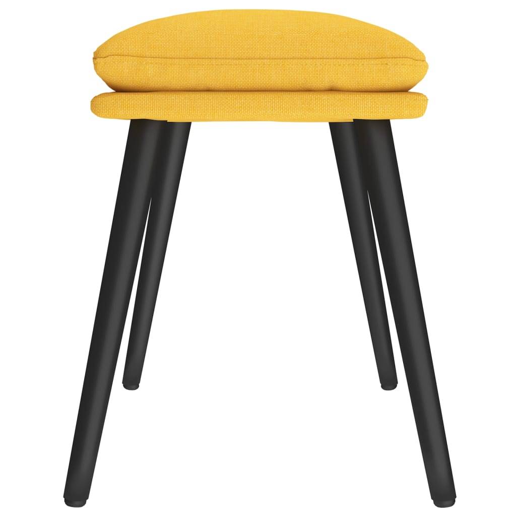 vidaXL Fußhocker Senfgelb 45x29,5x35 cm Stoff