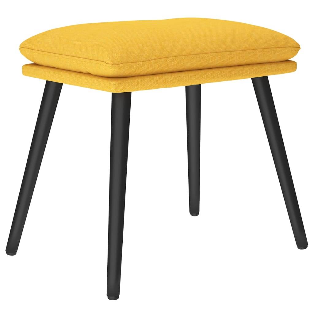 vidaXL Fußhocker Senfgelb 45x29,5x35 cm Stoff