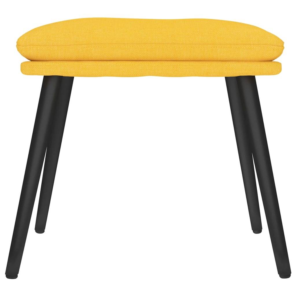 vidaXL Fußhocker Senfgelb 45x29,5x35 cm Stoff