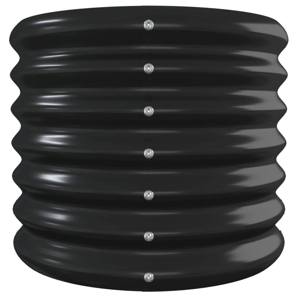 vidaXL Hochbeet Pulverbeschichteter Stahl 332x40x36 cm Anthrazit