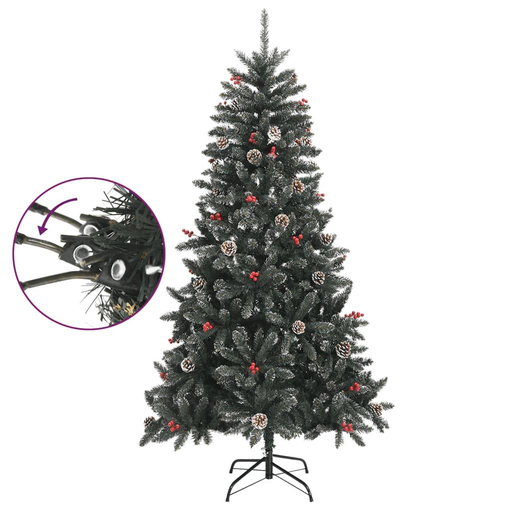 vidaXL Künstlicher Weihnachtsbaum mit Ständer Grün 180 cm PVC