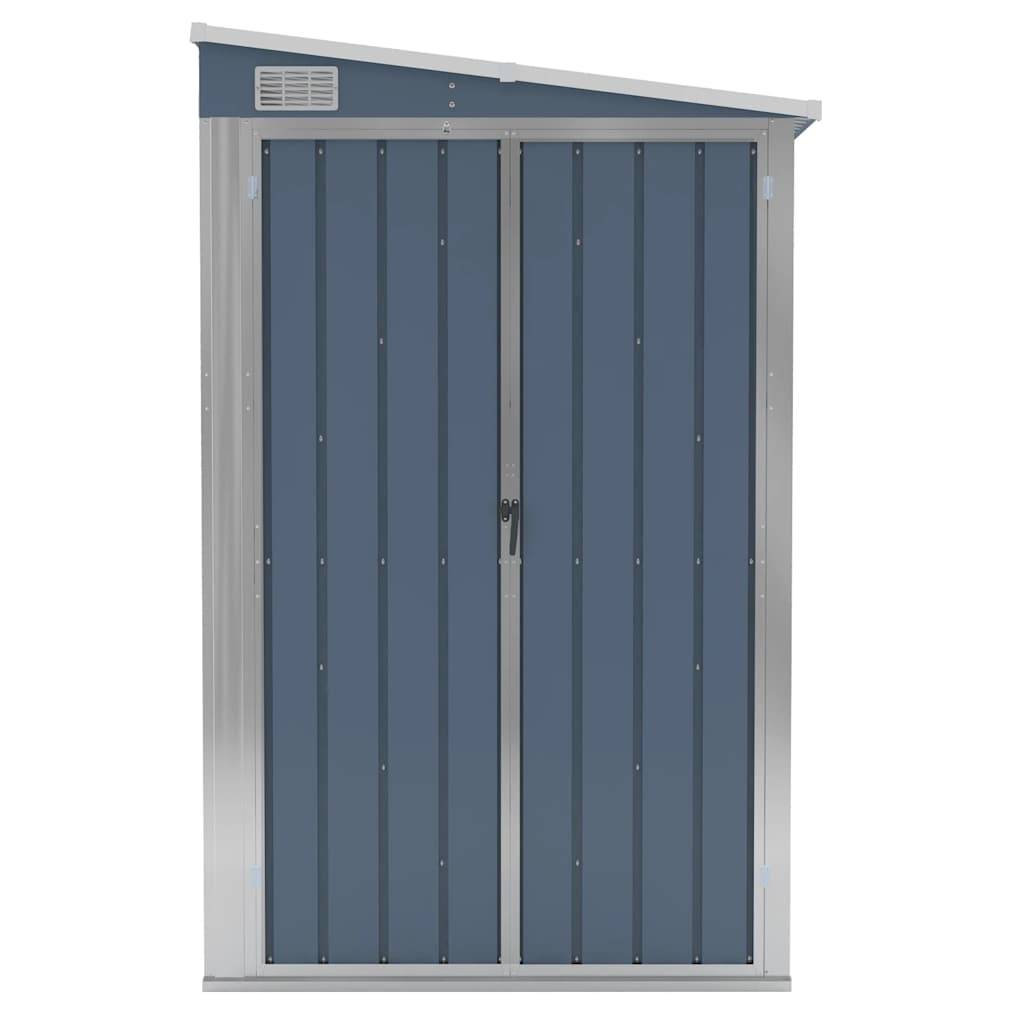 vidaXL Anbauschuppen Grau 118x100x178 cm Verzinkter Stahl