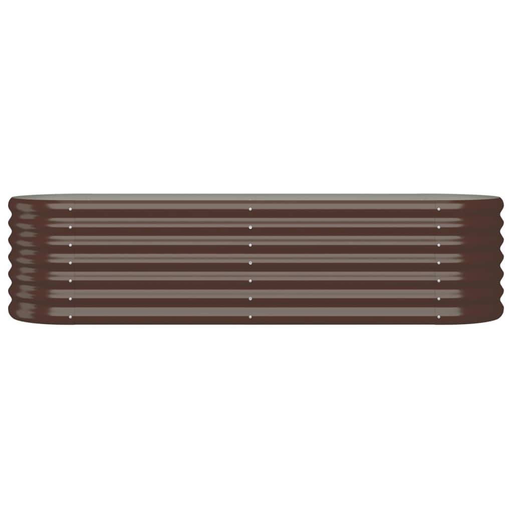 vidaXL Hochbeet Pulverbeschichteter Stahl 152x40x36 cm Braun
