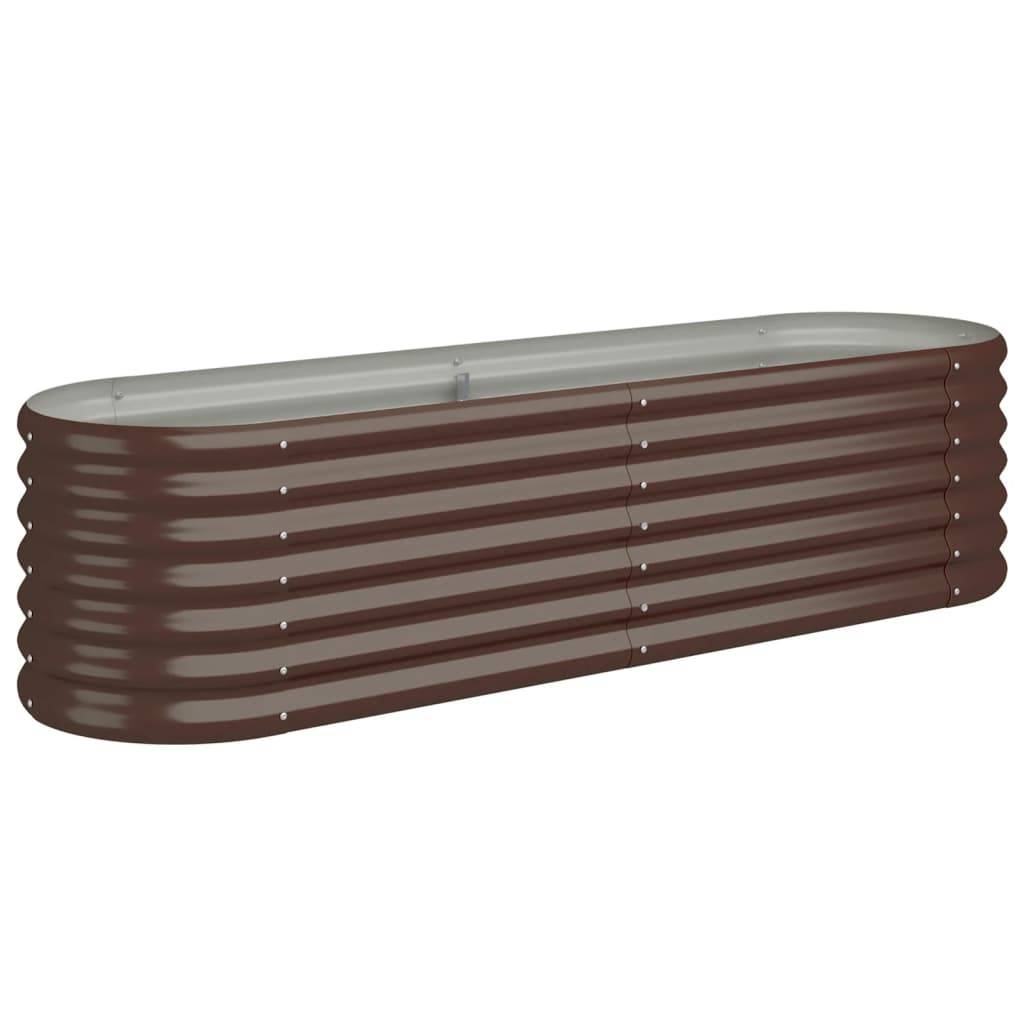 vidaXL Hochbeet Pulverbeschichteter Stahl 152x40x36 cm Braun