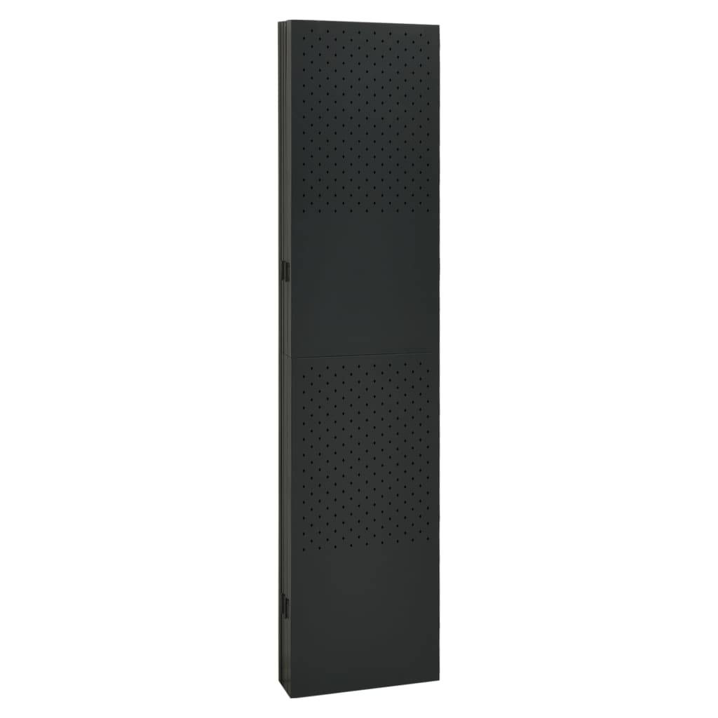 vidaXL 6-tlg. Raumteiler 2 Stk. Schwarz 240x180 cm Stahl