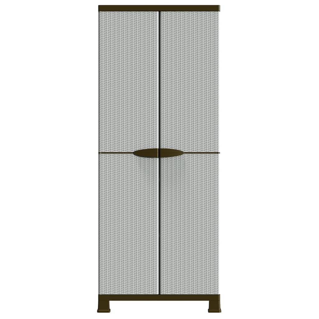 vidaXL Kunststoffschrank 68x39x171,5 cm Rattan-Design