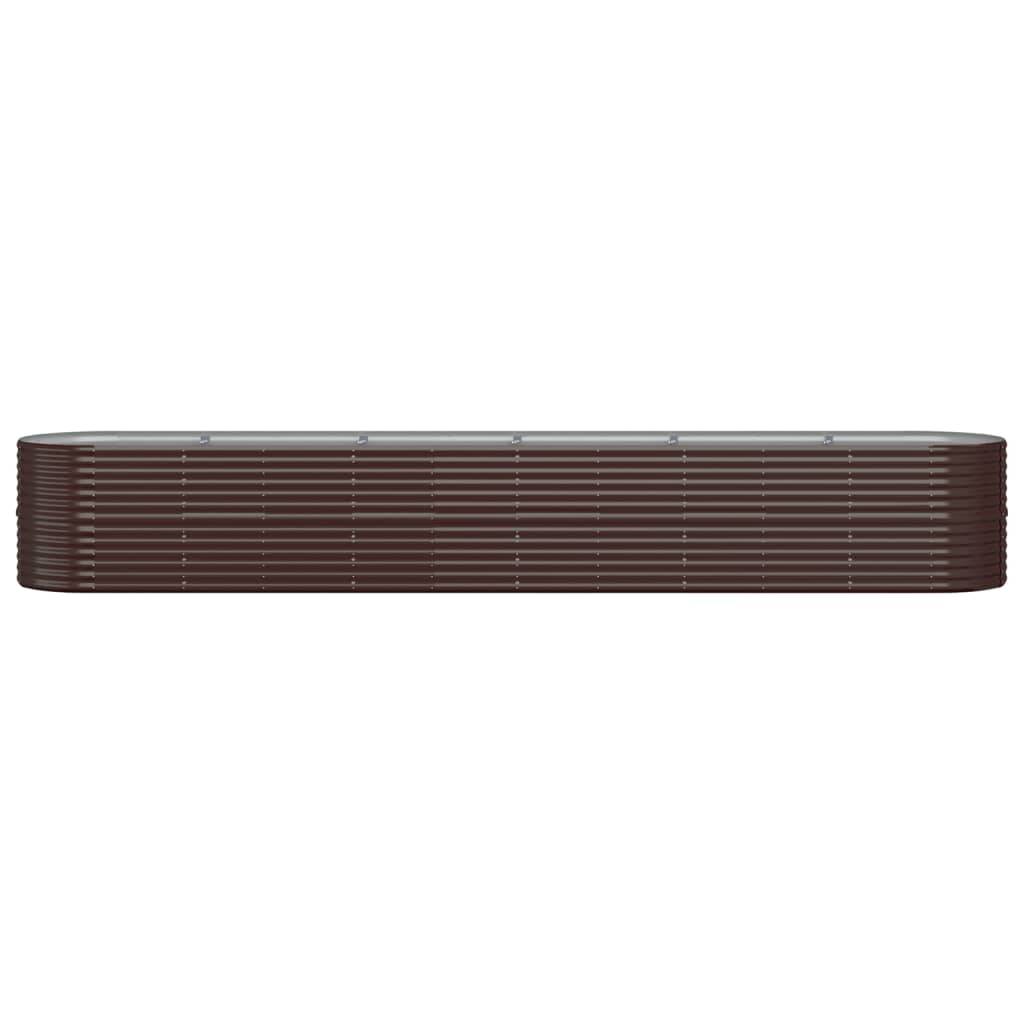 vidaXL Hochbeet Pulverbeschichteter Stahl 440x80x68 cm Braun