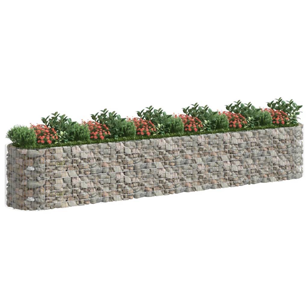 vidaXL Gabionen-Hochbeet Verzinktes Eisen 600x100x100 cm