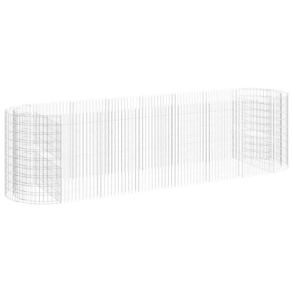 vidaXL Gabionen-Hochbeet Verzinktes Eisen 400x100x100 cm