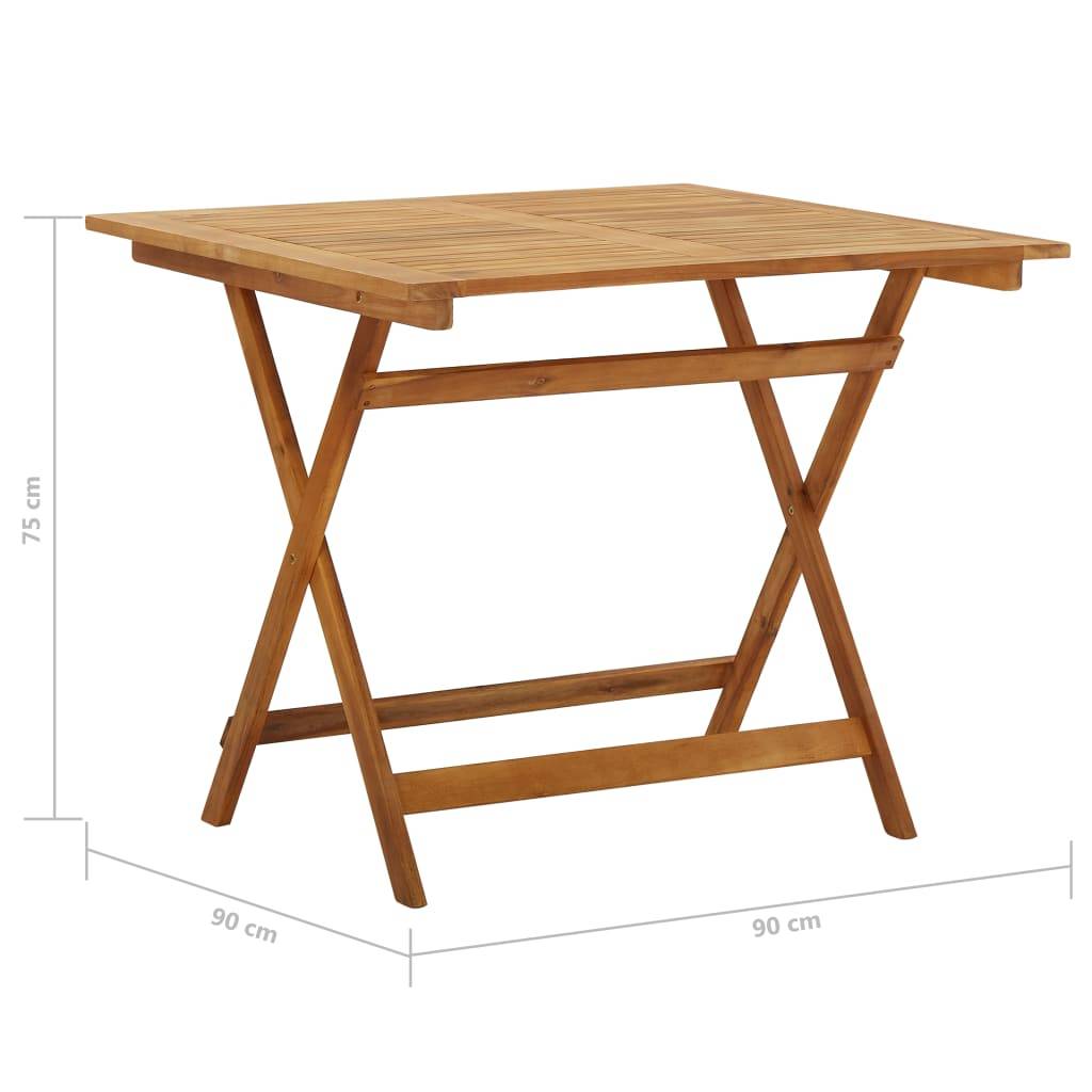 vidaXL 5-tlg. Garten-Essgruppe Klappbar Massivholz Akazie
