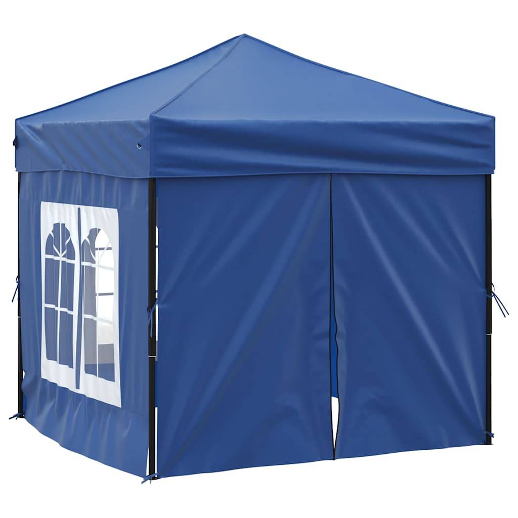 vidaXL Partyzelt Faltbar mit Seitenwänden Blau 2x2 m