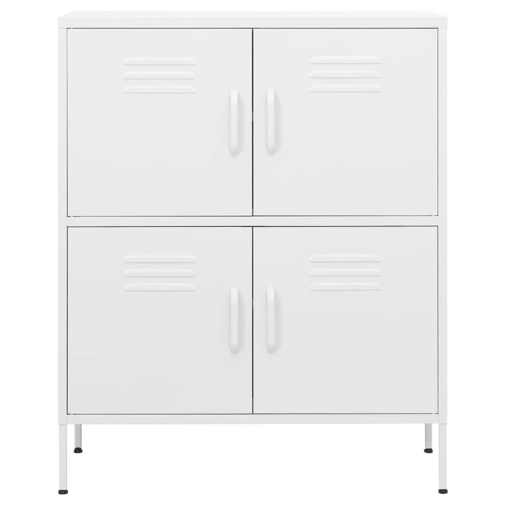 vidaXL Lagerschrank Weiß 80x35x101,5 cm Stahl