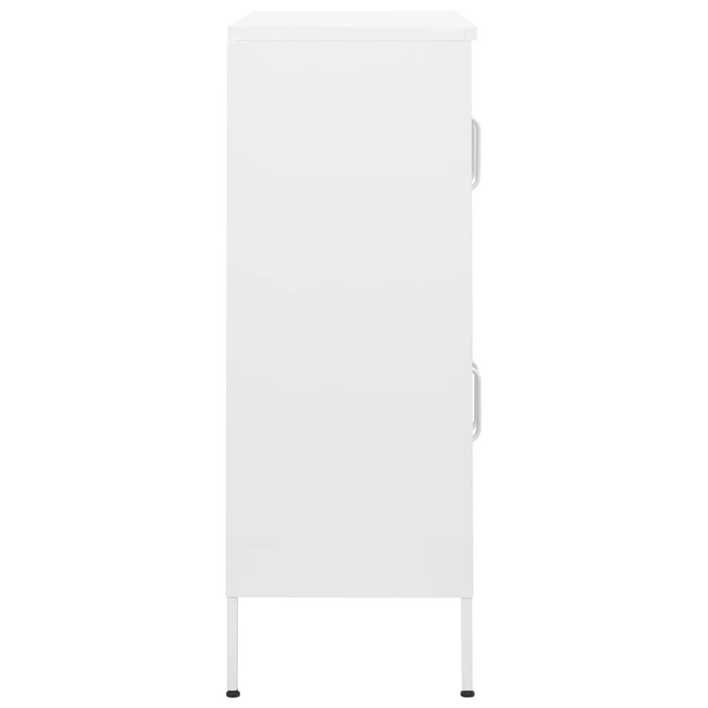 vidaXL Lagerschrank Weiß 80x35x101,5 cm Stahl