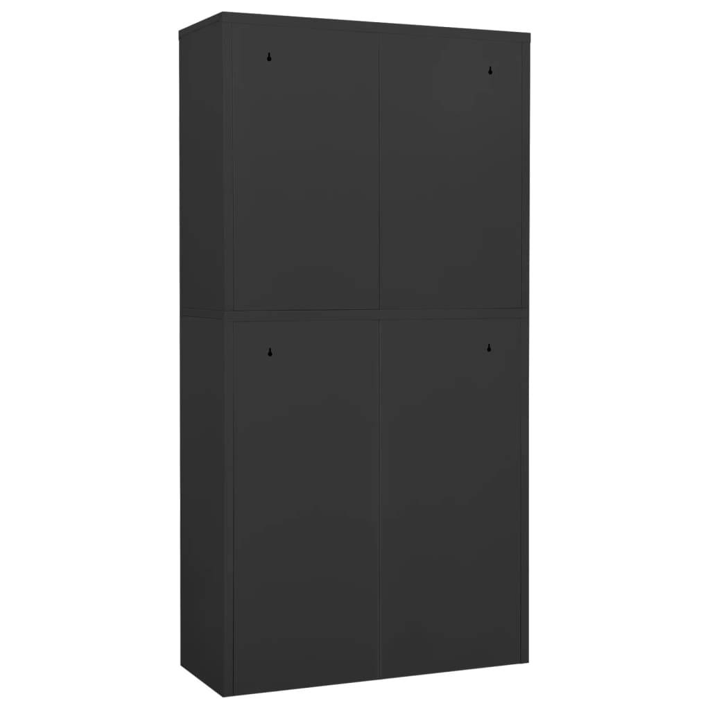 vidaXL Büroschrank Anthrazit 90x40x180 cm Stahl