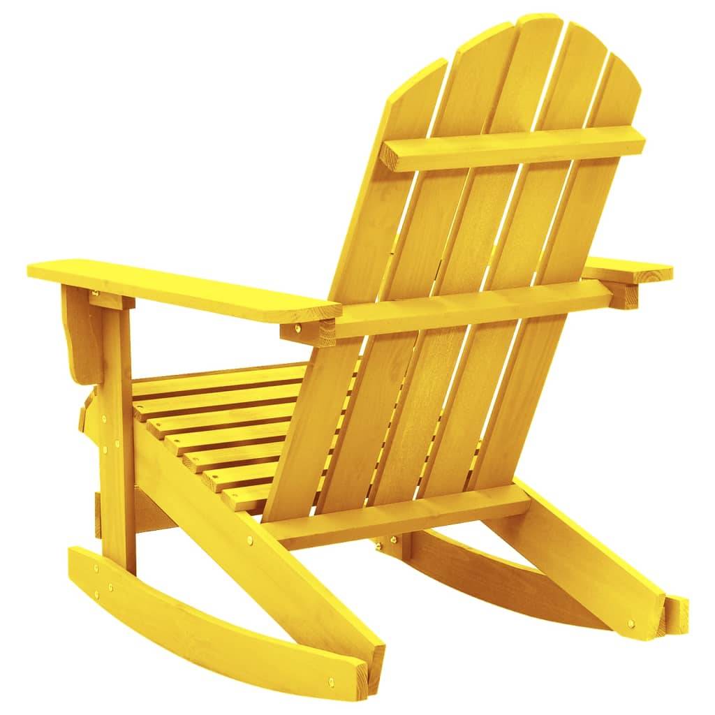 vidaXL Adirondack-Schaukelstuhl Massivholz Tanne Gelb