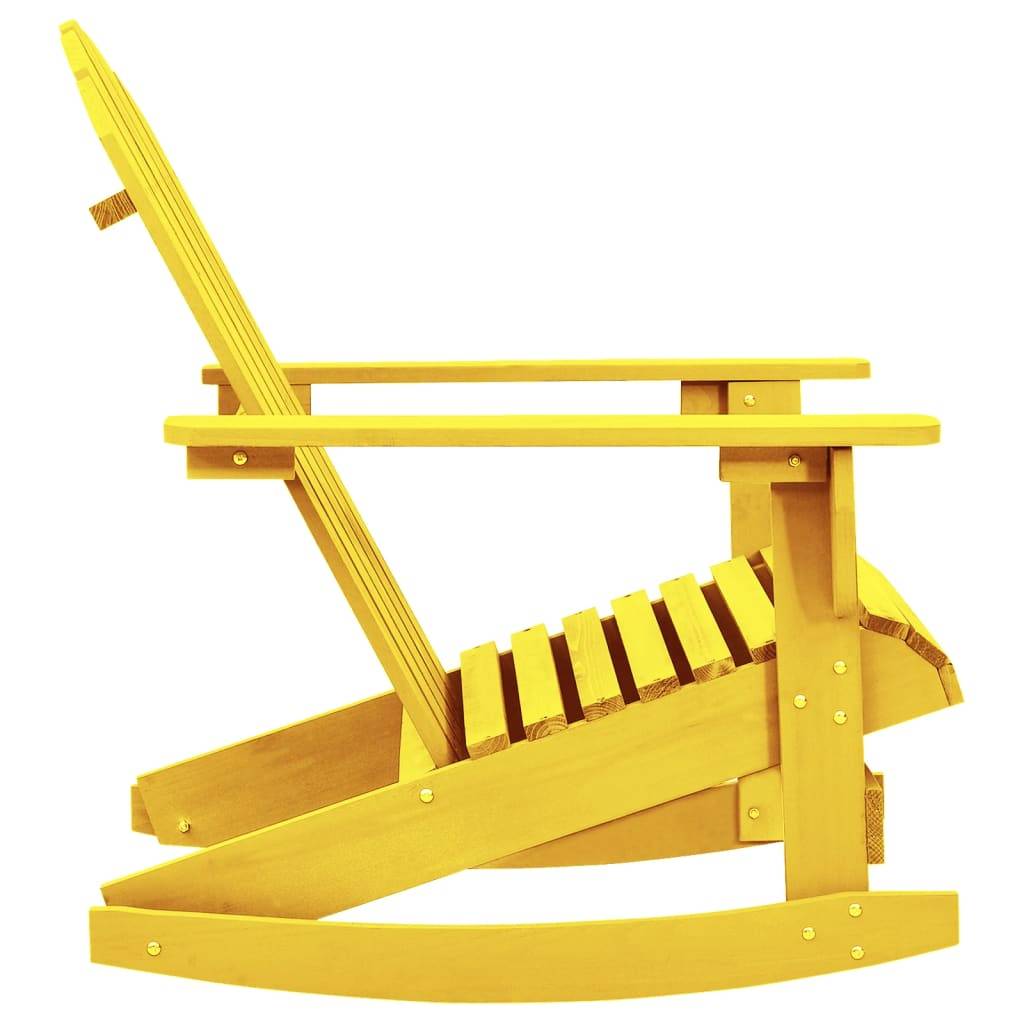 vidaXL Adirondack-Schaukelstuhl Massivholz Tanne Gelb