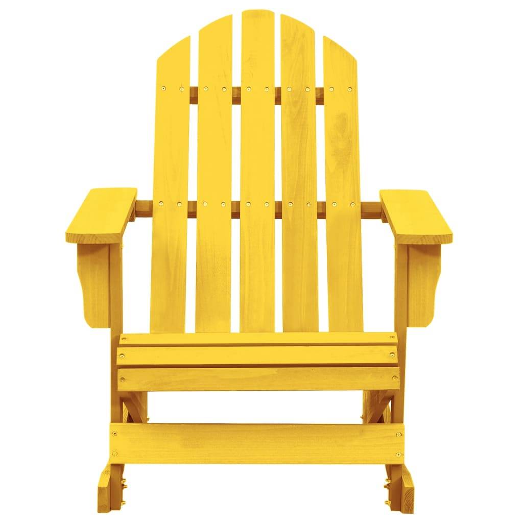 vidaXL Adirondack-Schaukelstuhl Massivholz Tanne Gelb