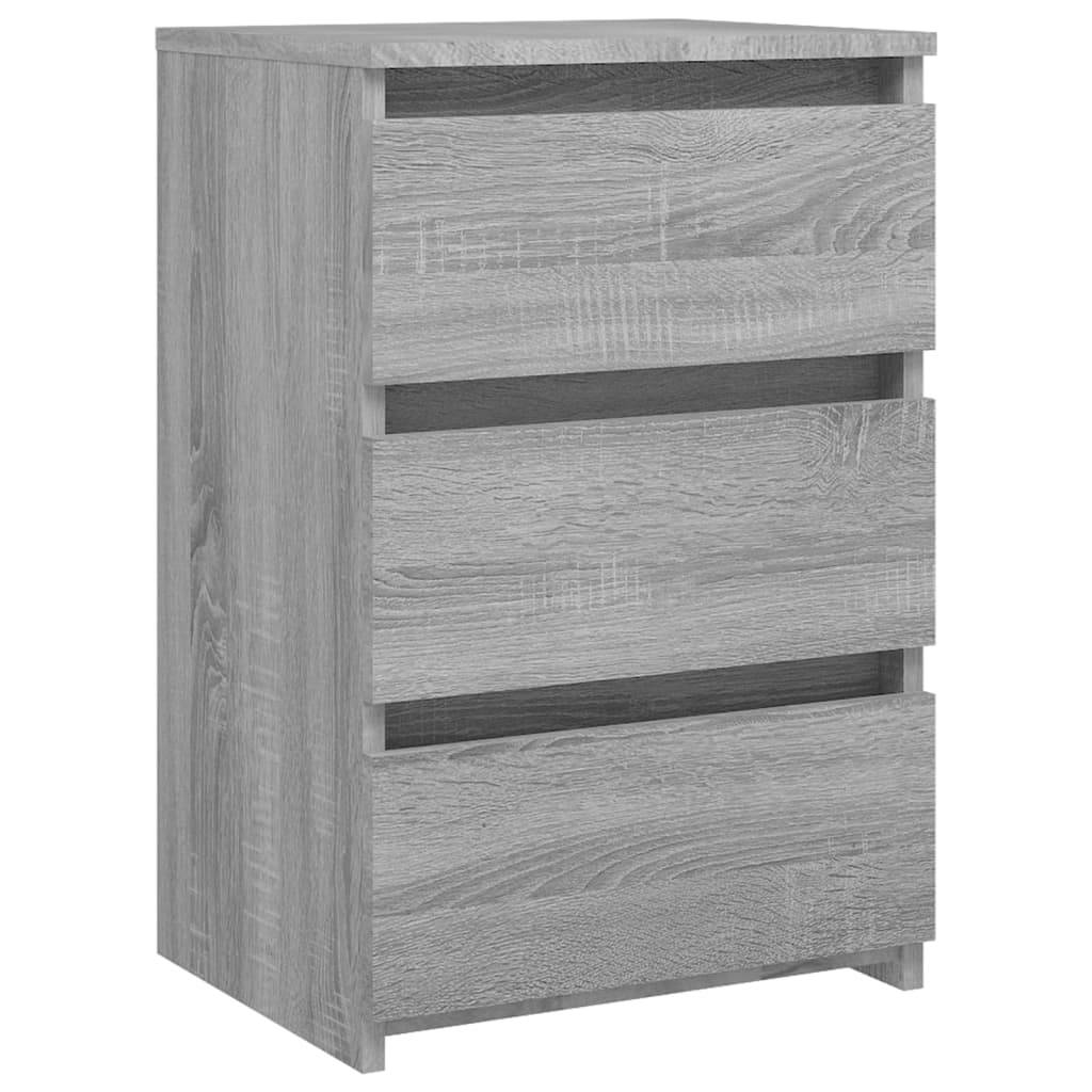vidaXL Nachttisch Grau Sonoma 40x35x62,5 cm Holzwerkstoff