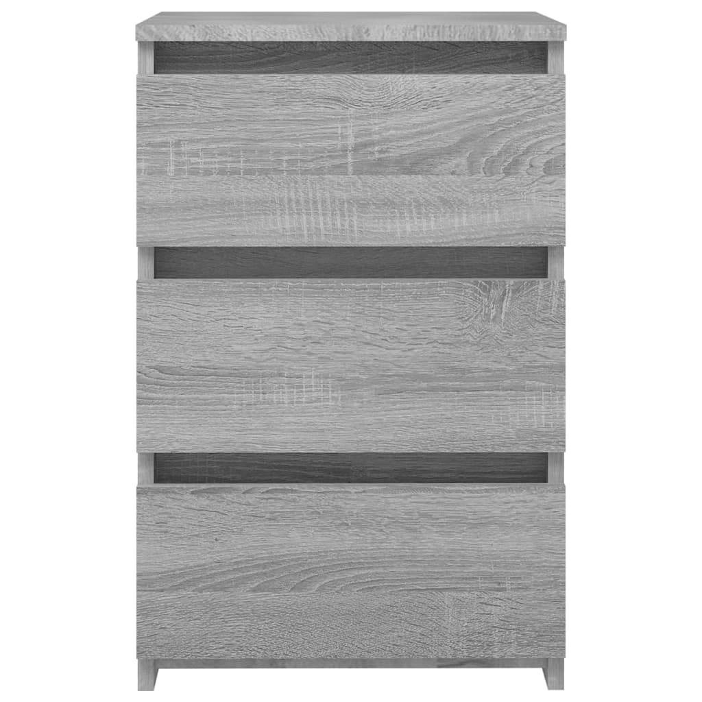 vidaXL Nachttisch Grau Sonoma 40x35x62,5 cm Holzwerkstoff