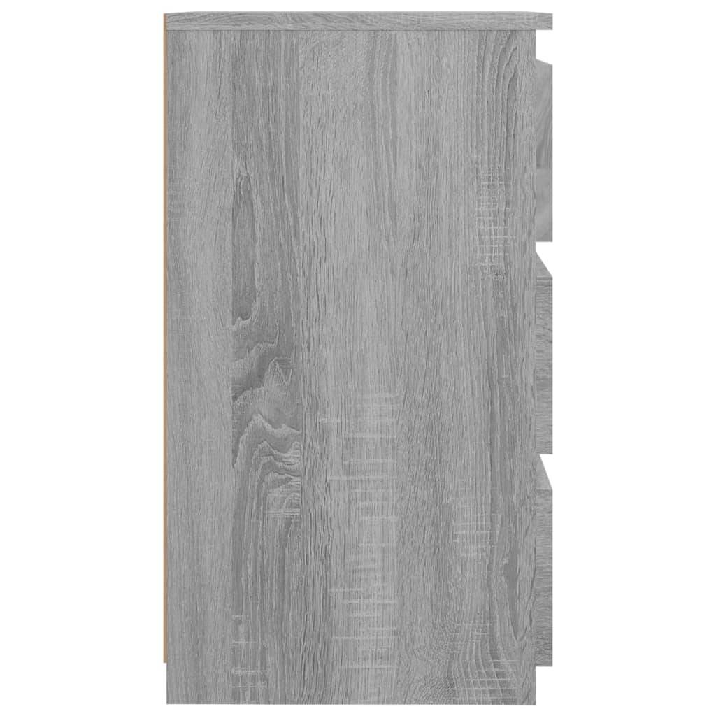 vidaXL Nachttisch Grau Sonoma 40x35x62,5 cm Holzwerkstoff