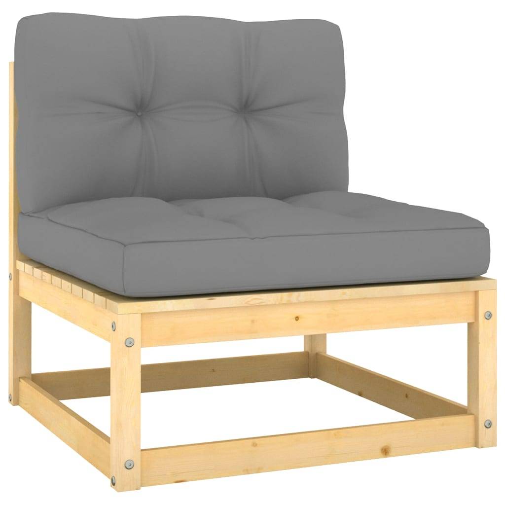 vidaXL 2-tlg. Garten-Lounge-Set mit Kissen Kiefer Massivholz