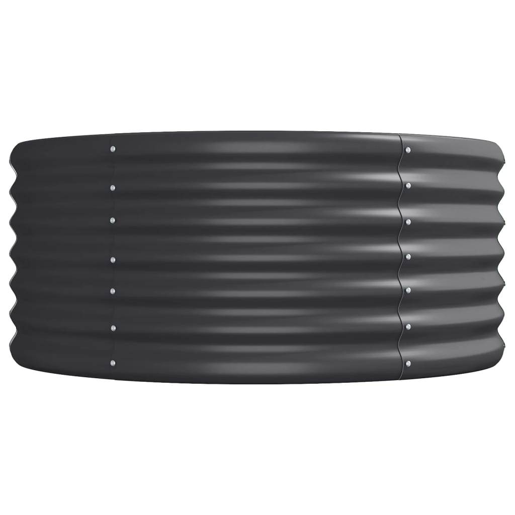 vidaXL Hochbeet Pulverbeschichteter Stahl 440x80x36 cm Anthrazit