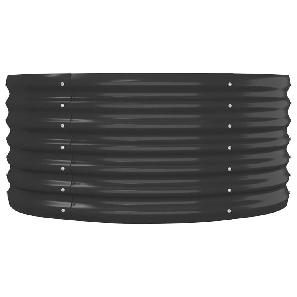 vidaXL Hochbeet Pulverbeschichteter Stahl 152x80x36 cm Anthrazit